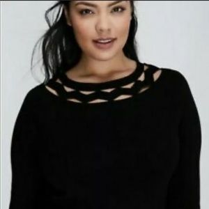 Lane Bryant Sweater w/ Neck Cut-Out